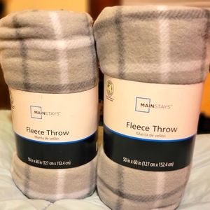 mainstays fleece blanket (set of 2)